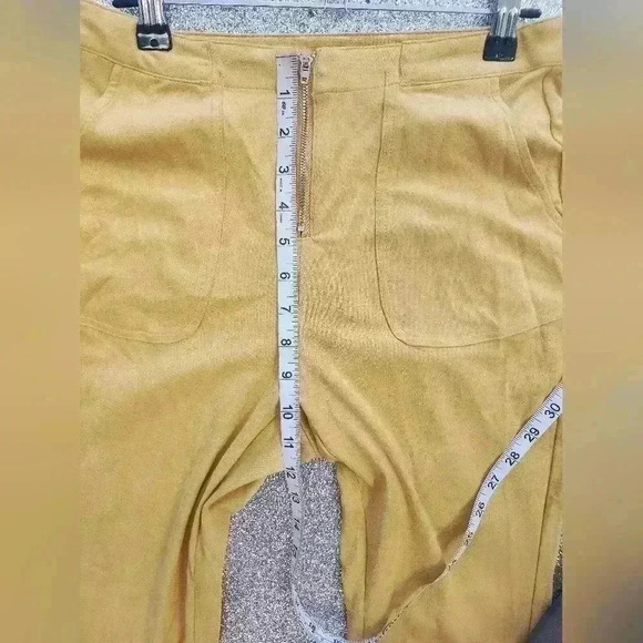 CIDER Pastel Yellow Plaid Flares SIZE SMALL - Picture 7 of 9